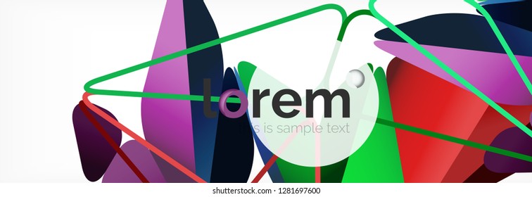 Modern geometric background. Poster template with polygonal elements. Vector illustration