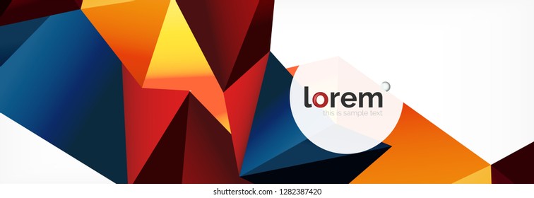 Modern geometric background. Poster template with polygonal elements. Vector illustration