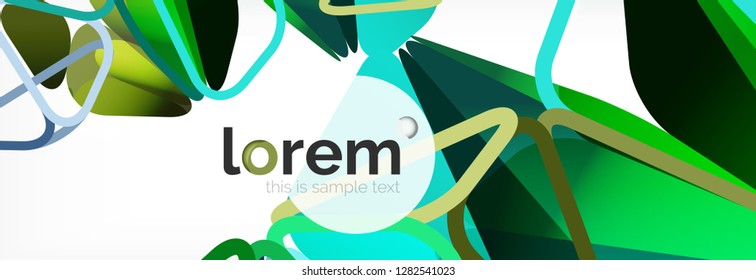 Modern geometric background. Poster template with polygonal elements. Vector illustration