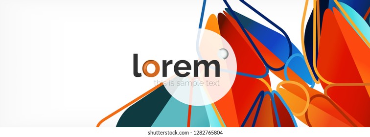 Modern geometric background. Poster template with polygonal elements. Vector illustration