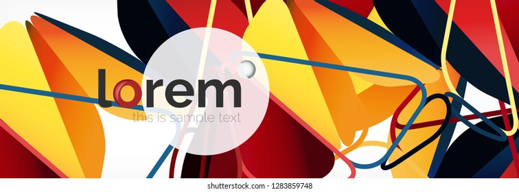 Moderner geometrischer Hintergrund. Plakatvorlage mit polygonalen Elementen. Vektorgrafik