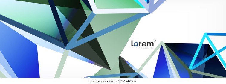 Modern geometric background. Poster template with polygonal elements. Vector illustration