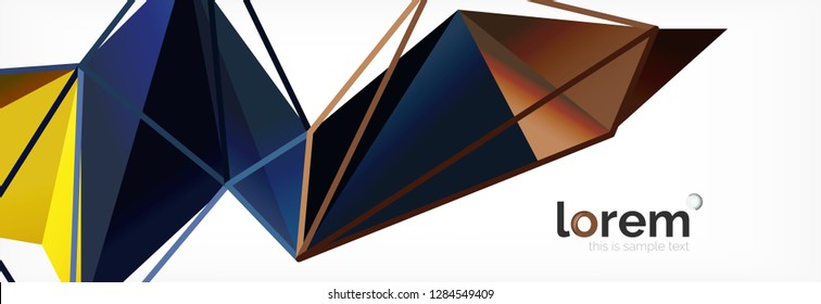 Fondo geométrico moderno. Plantilla de cartel con elementos poligonales. Ilustración del vector