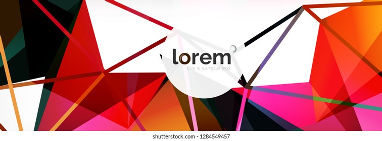 Modern geometric background. Poster template with polygonal elements. Vector illustration