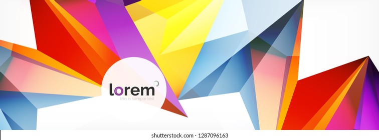 Modern geometric background. Poster template with polygonal elements. Vector illustration