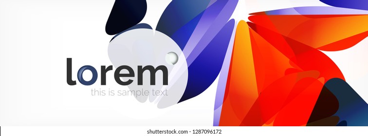 Modern geometric background. Poster template with polygonal elements. Vector illustration