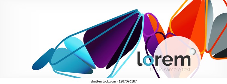 Modern geometric background. Poster template with polygonal elements. Vector illustration