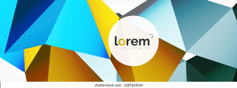 Modern geometric background. Poster template with polygonal elements. Vector illustration