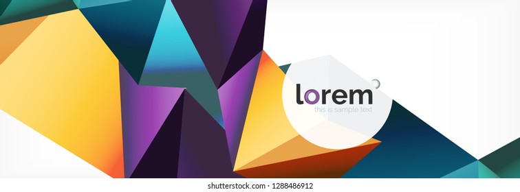 Modern geometric background. Poster template with polygonal elements. Vector illustration