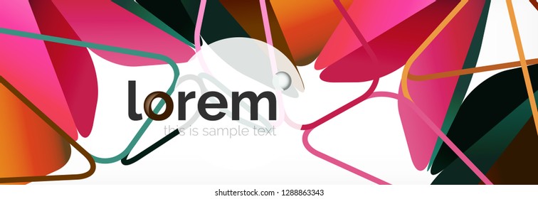 Modern geometric background. Poster template with polygonal elements. Vector illustration