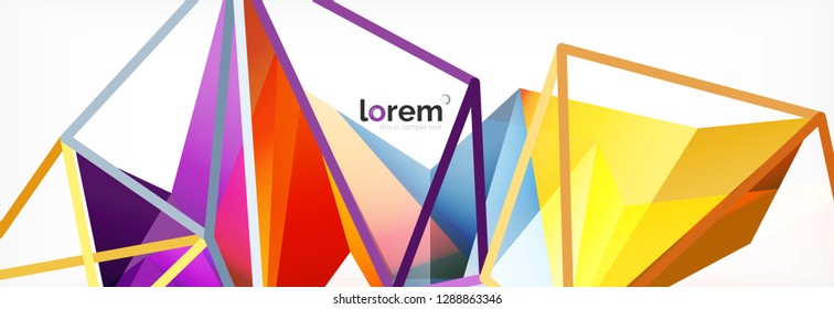 Modern geometric background. Poster template with polygonal elements. Vector illustration