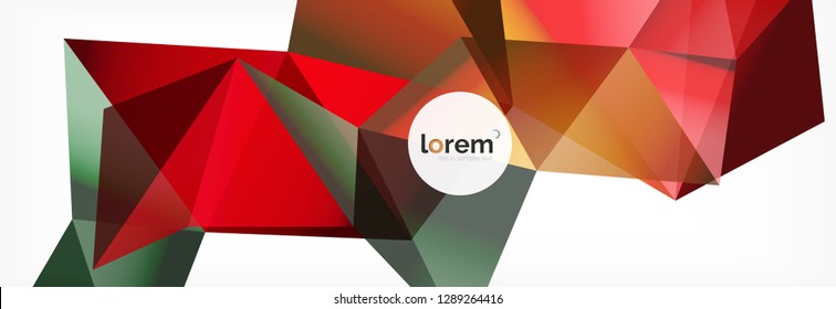 Modern geometric background. Poster template with polygonal elements. Vector illustration