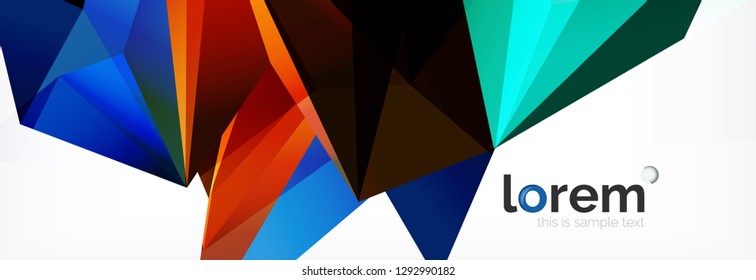 Modern geometric background. Poster template with polygonal elements. Vector illustration