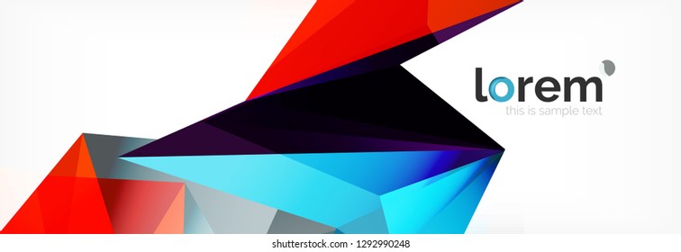 Modern geometric background. Poster template with polygonal elements. Vector illustration