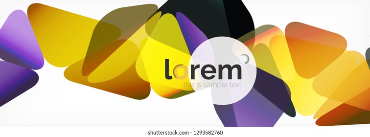 Modern geometric background. Poster template with polygonal elements. Vector illustration