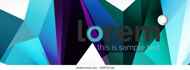 Modern geometric background. Poster template with polygonal elements. Vector illustration