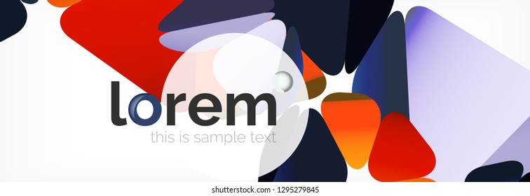 Modern geometric background. Poster template with polygonal elements. Vector illustration