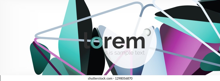 Moderner geometrischer Hintergrund. Plakatvorlage mit polygonalen Elementen. Vektorgrafik