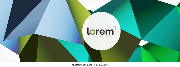 Modern geometric background. Poster template with polygonal elements. Vector illustration