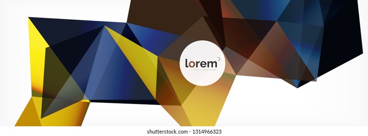 Modern geometric background. Poster template with polygonal elements. Vector illustration