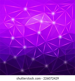 Modern geometric background with purple polygons for design