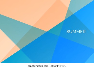 Modern Geometric Background. Summer Banner. Vector Illustration. Abstract Business Wallpaper