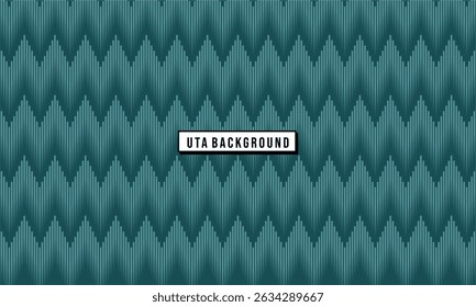A modern geometric background with a teal zigzag wave pattern made of vertical lines, creating a stylish and symmetrical visual design.