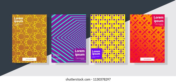 Modern Geometric Background Template Set