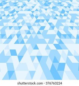 Modern geometric background with triangles. Vector illustration. Pattern of triangles with different pitch. Sloping shapes. Reducing  size and frequency of triangles. Ceative abstract background.