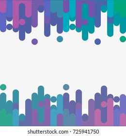 Modern geometric background with various rounded shapes in color. Abstract banner