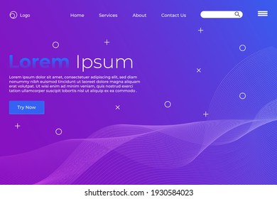 Modern Geometric Background. Vector Illustration Of Banner, Web Landing Page Template.