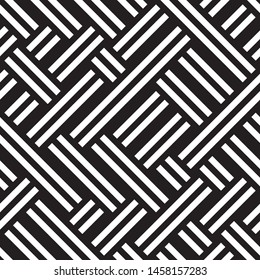 Modern geometric background. Vector seamless texture. A repeating pattern with interwoven lines. 