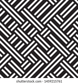 Modern geometric background. Vector seamless texture. A repeating pattern with interwoven lines. 