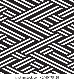 Modern geometric background. Vector seamless texture. A repeating pattern with interwoven lines. 