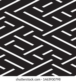 Modern geometric background. Vector seamless texture. A repeating pattern with interwoven lines. 