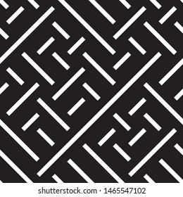 Modern geometric background. Vector seamless texture. A repeating pattern with interwoven lines. 