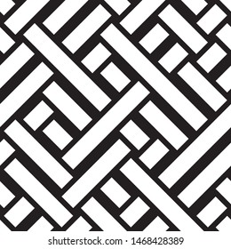 Modern geometric background. Vector seamless texture. A repeating pattern with interwoven lines. 