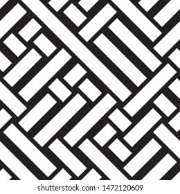 Modern geometric background. Vector seamless texture. A repeating pattern with interwoven lines. 
