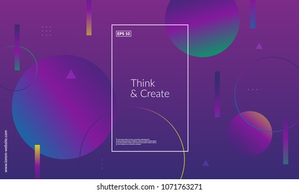 Modern geometric background. Web page template. Simple shapes composition. Eps10 vector.