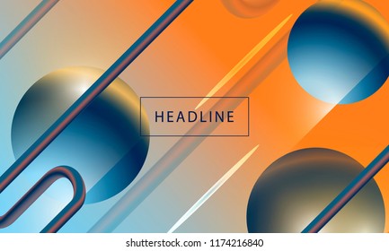Modern geometric background for web page. Simple shapes composition. Eps10 vector.