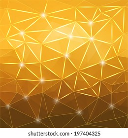 Modern geometric background with yellow polygons.