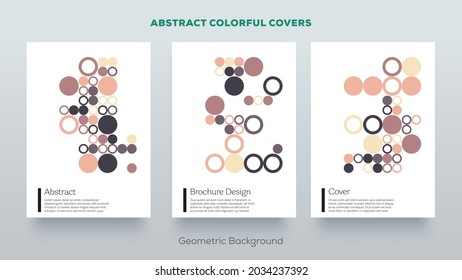 Modern geometric backgrounds. Abstract vector colorful design covers. Good use for covers, posters, brochures, books, postcards, voucher, booklets, flyers etc.