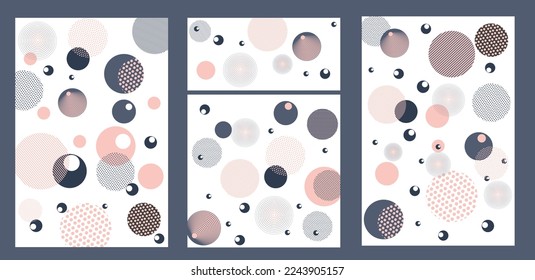 Modern geometric backgrounds from circles with space for text. Business card, advertising flyer, web background. Abstract concept for postcard, invitation, card, poster design. Circle layered overlay
