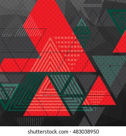 Modern geometric background.Vector triangle background.