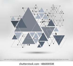 Modern geometric background.Vector triangle background.
