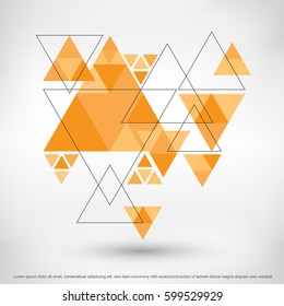 Modern geometric background.Vector triangle background.