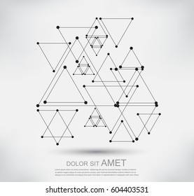 Modern geometric background.Vector triangle background.