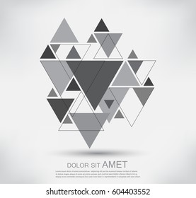 Modern geometric background.Vector triangle background.