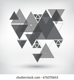 Modern geometric background.Vector triangle background.