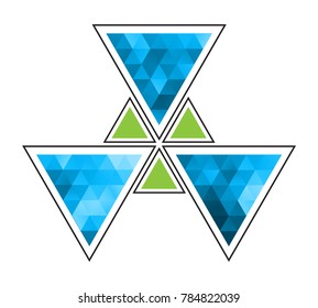 Modern geometric background.Vector triangle background.